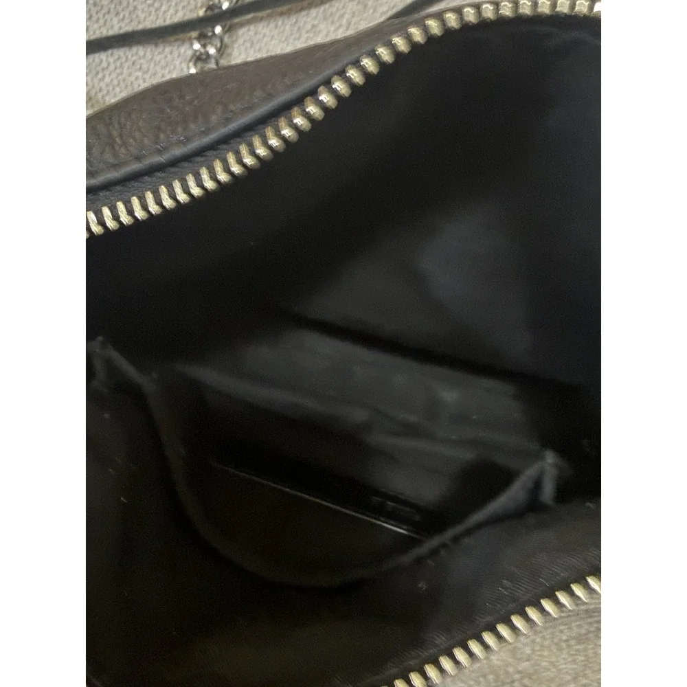 Rebecca Minkoff 5 Zip Black Leather Crossbody Bag RM17-MINI5ZIP